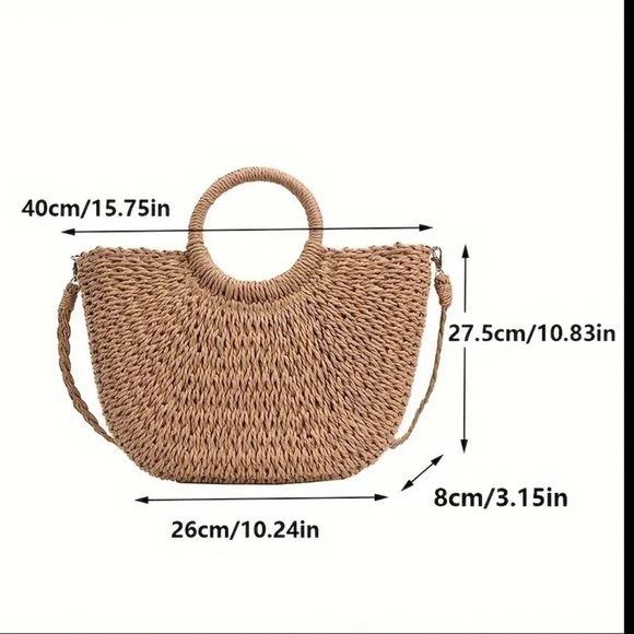 Minimalist Summer Straw Bag - Picture 5 of 5